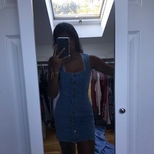 urban outfitters denim bodycon dress
